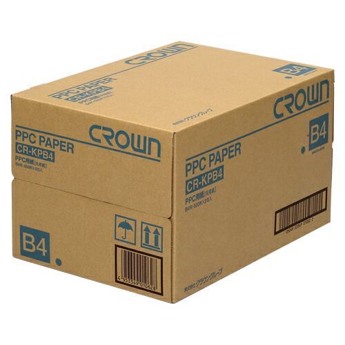 【まとめ買い10個セット品】 クラウン PPC用紙 CR-KPB4-W 500枚×5冊