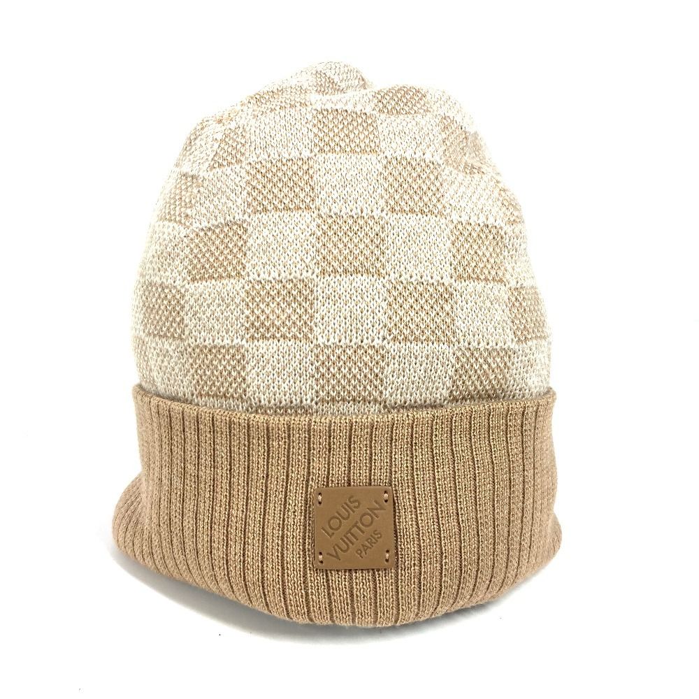 ルイ・ヴィトン LOUIS VUITTON ニット帽 ビーニー ベージュ缶バッチ ビーニー・LV デュアル S00｜ルイ・ヴィトン 公式サイト - M79081