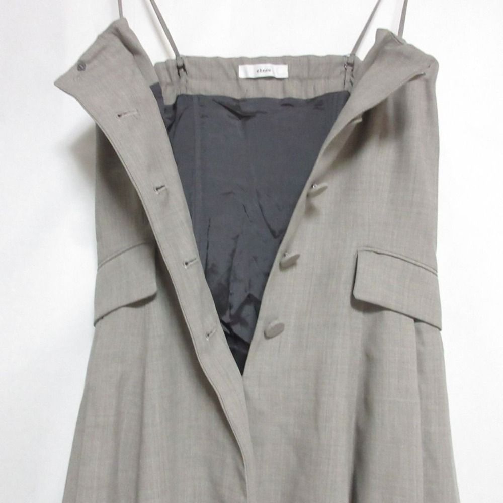 美品 24SS ebure エブール 強撚ツイルクレープ ベアワンピース キャミ