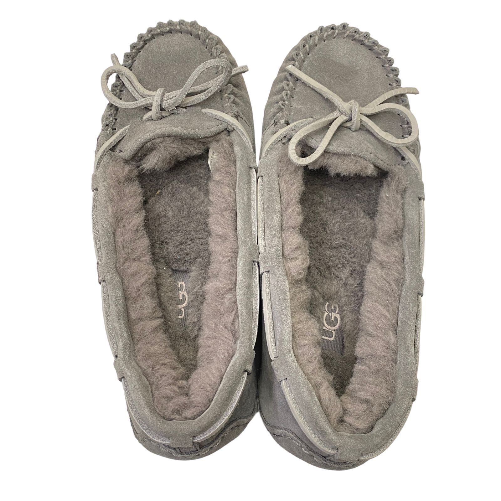 UGG グレー モカシン サイズ6 UGG アグ シューズ モカシン ANSLEY アンスレー ムートン シープ