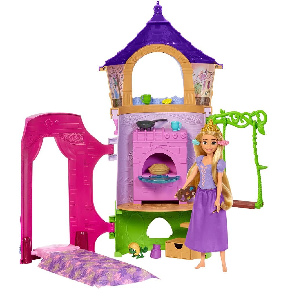 ディズニー(Disney)/ディズニープリンセス(Disney Princess) ラプンツェル(とうのプレイセット)【着せ替え人形・塔 】【ハウス、アクセサリー付き】 【3才~】 HLW30 