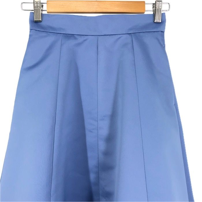 green label relaxing グリーンレーベルリラクシング ツヤサテン フ ロングスカート コバルト サイズ36 S相当 レディース