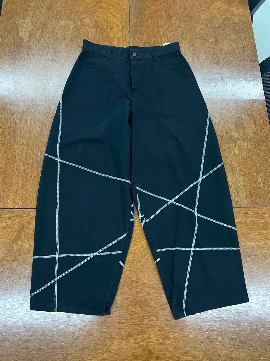 NOMANUAL ノーマニュアル ワイド パンツ 黒 L