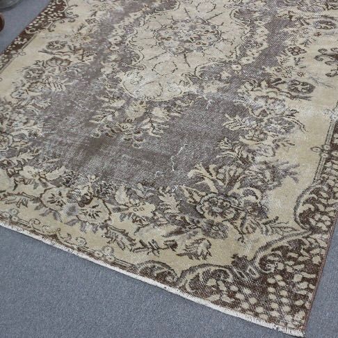 トルコヴィンテージラグ 167×235cm ブラウン トルコラグ ヴィンテージ