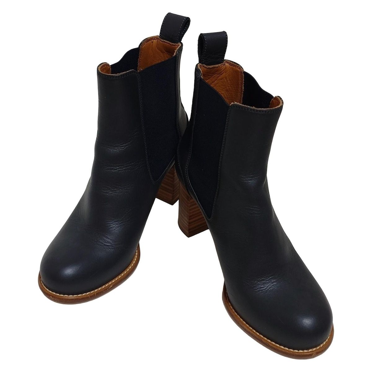 Chloe クロエ ショートブーツ 36 レディース - 黒 サイドゴア レザー