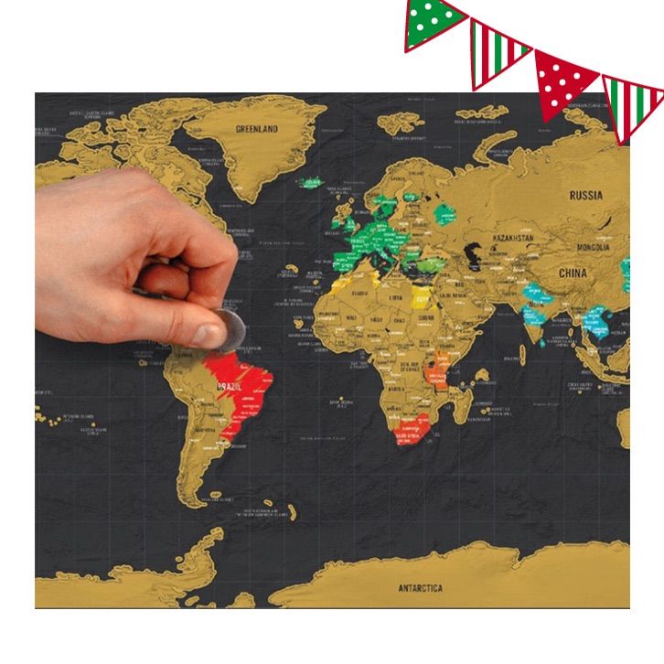 スクラッチマップ 世界地図 ポスター 学習地図 旅行記念日記 プレゼント世界全図