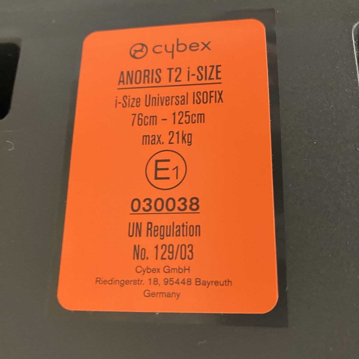  cybex チャイルドシート ANORIS T 2 i-size カー用品 ベビー用品 開封品 車用チャイルドシート チャイルドシート