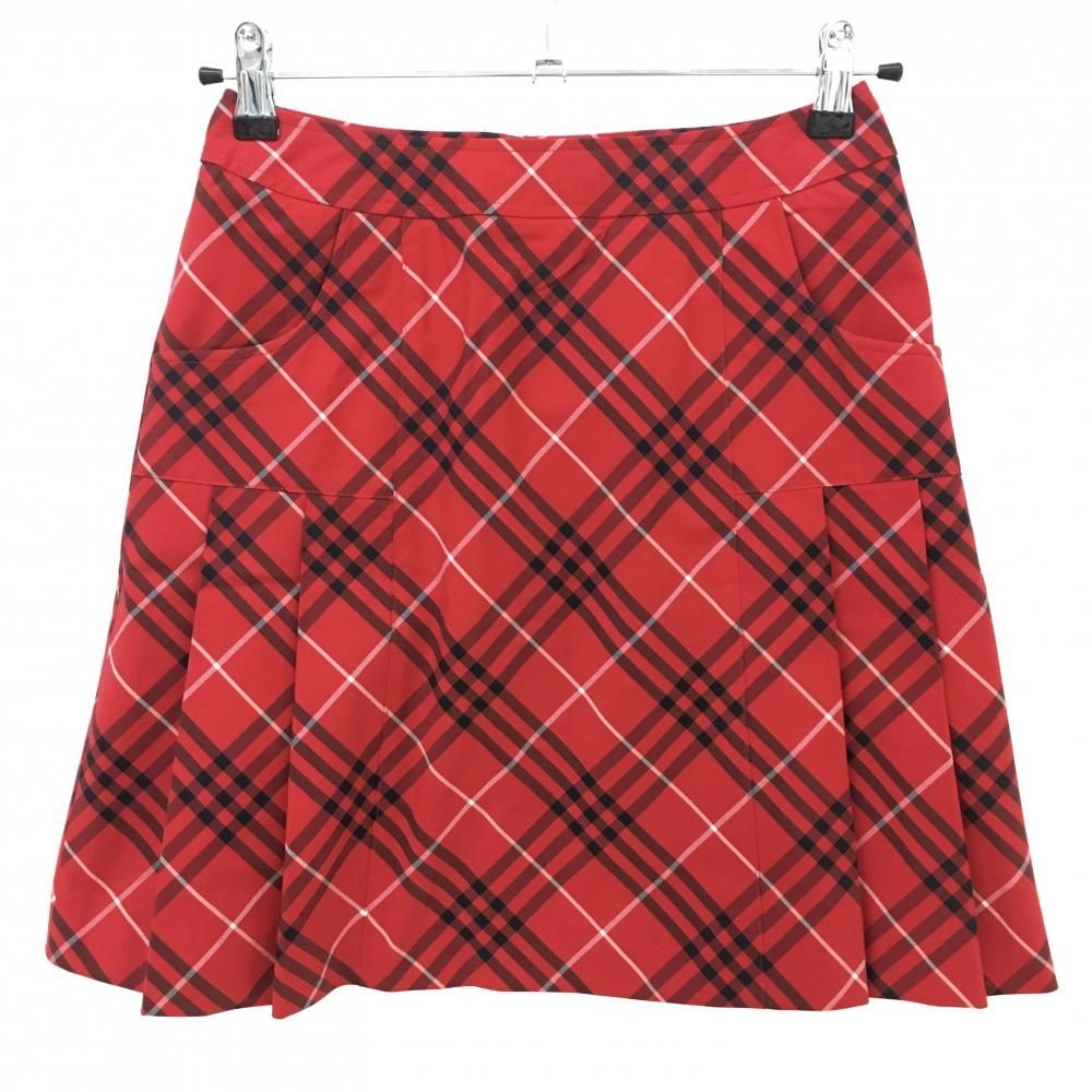 BURBERRY - レア☆ Burberry ゴルフスカート チェック 超美品】バーバリーゴルフ スカート レッド×黒 チェック インナ