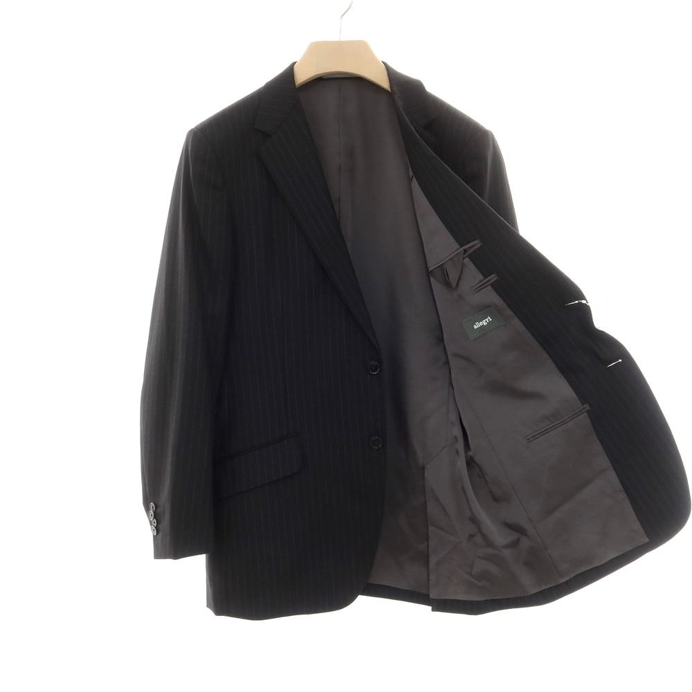 中古】アレグリ Allegri ウール ストライプ 2つボタンスーツ 中古】アレグリ Allegri ウール ストライプ 2つボタンスーツ