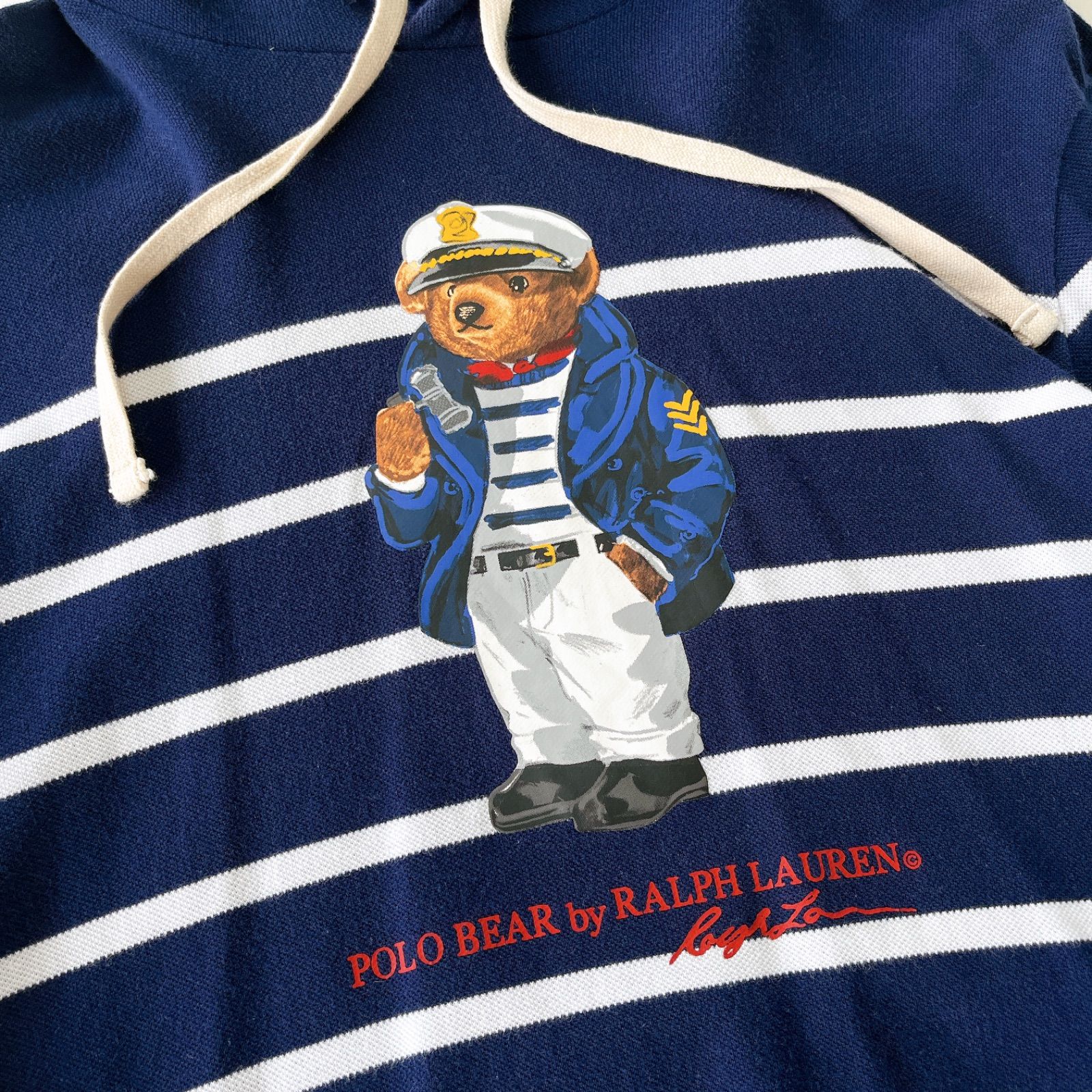 ラルフローレン ポロベア スウェットパーカー ボーダー Polo Ralph 