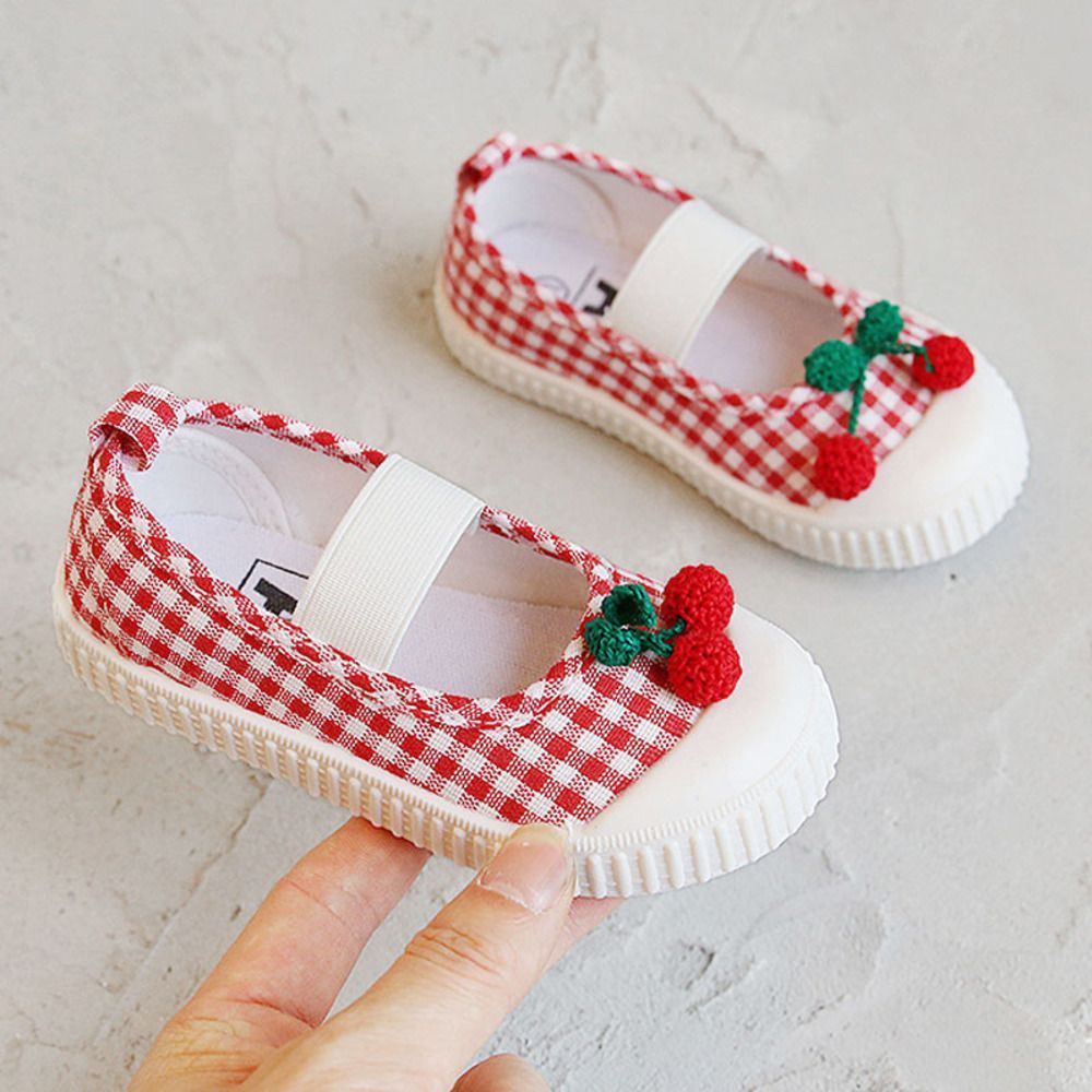 ☆ 체리 ☆ 14cm ☆ 아동용 귀여운 실내화, 칼리 실내화, 아동용 세련된 고무, 다양한 워바키 신발, 와구츠, 실내화, 신발, 실내화, 아동화, 아동화, 아동화, 슬립온 캔버스 신발, 귀여운 교실