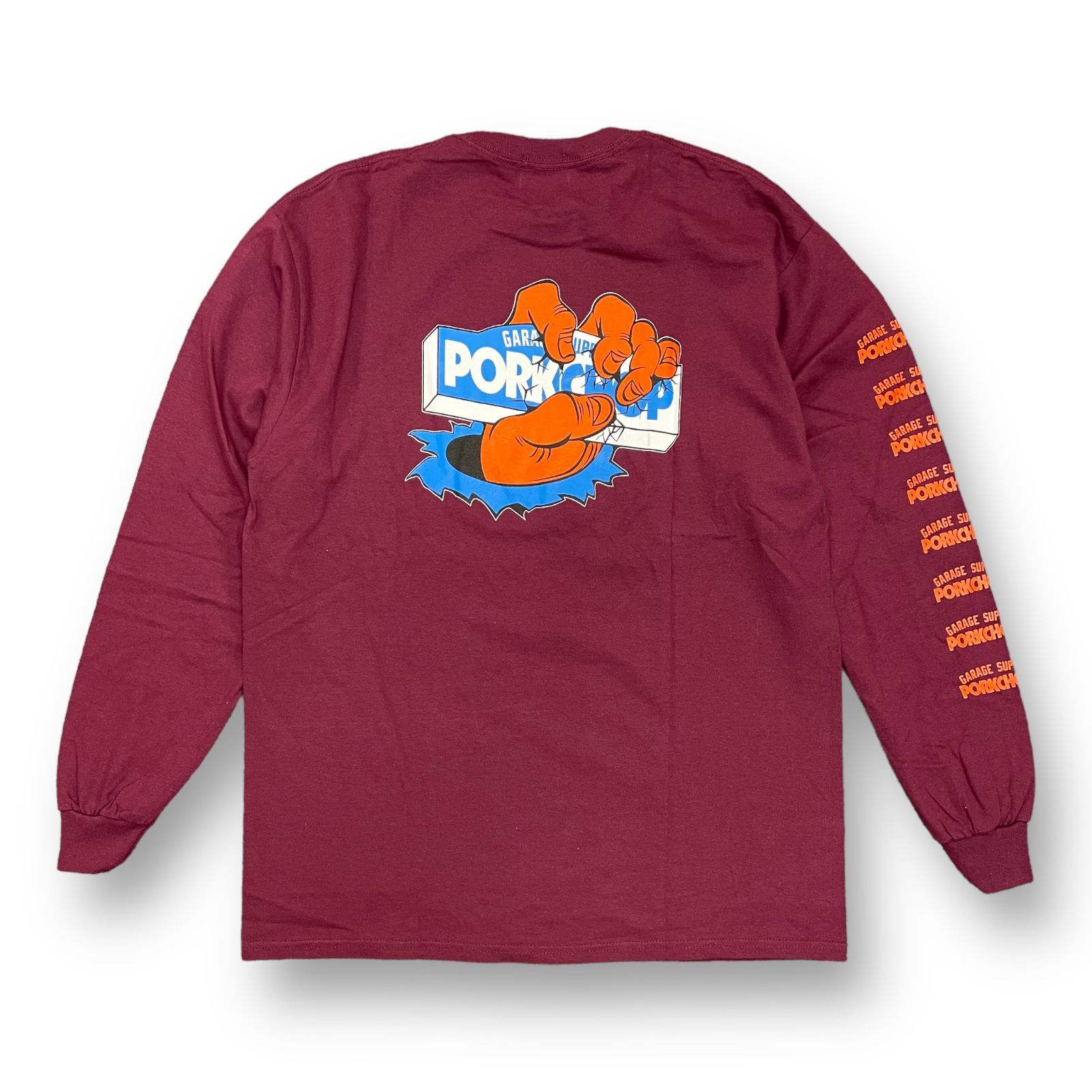 未使用品 PORKCHOP GARAGE SUPPLY CRUSHER L/S TEE L/S プリント