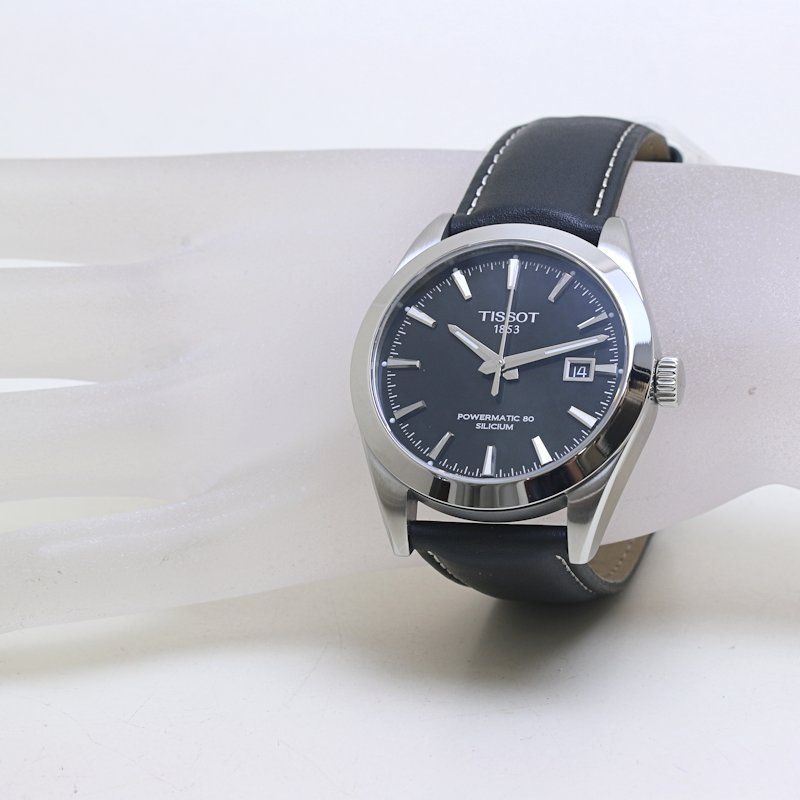 TISSOT ティソ クラシック ジェントルマン パワーマティック80 T1274071605100 腕時計 メンズ ステンレススチールx革|130448