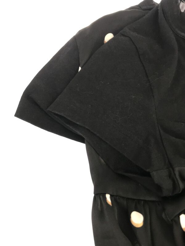 【人気】サカイ☆20SS ポルカドット ドッキング Tシャツ ブラウス ブラック sacai サカイ 20SS Polka Dot T-Shirt ポルカドット ドッキング