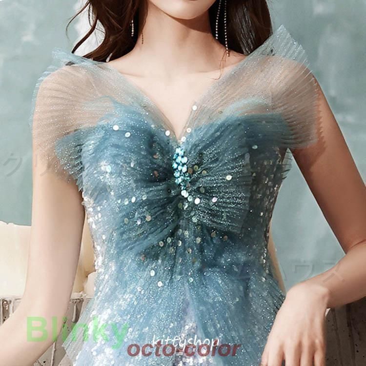 トレンド品が満載！ パーティードレス マーメイドドレス イブニングドレス タイト ノースリーブ ロング丈ドレス ステージドレス オフショルダー 肩出し スパン