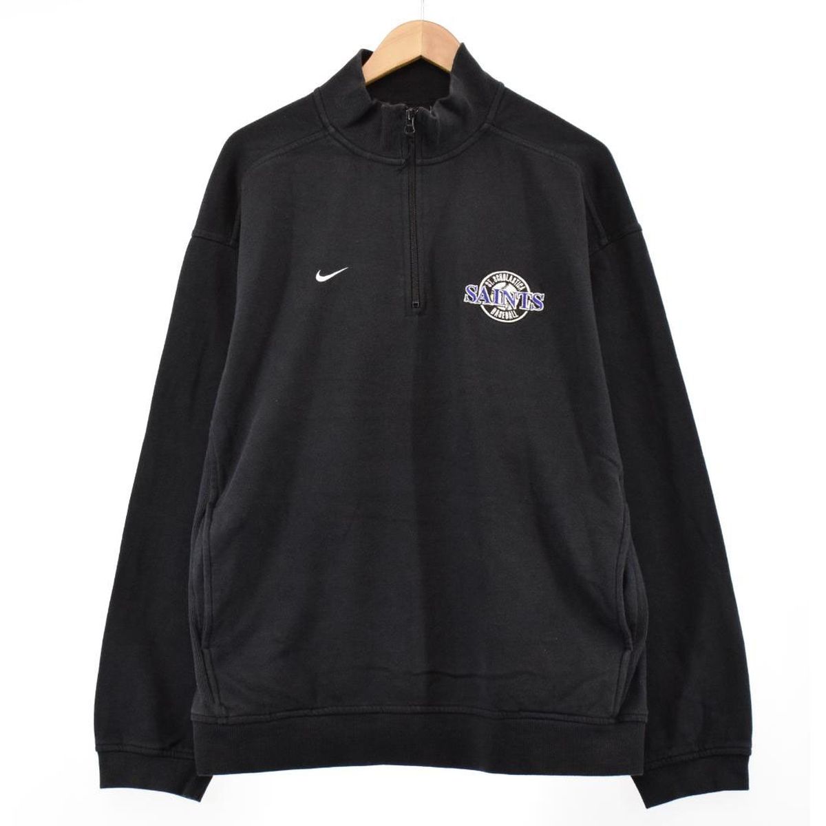 NIKE ハーフジップ パーカー XL ネイビー 古着 00年代 ナイキ NIKE 