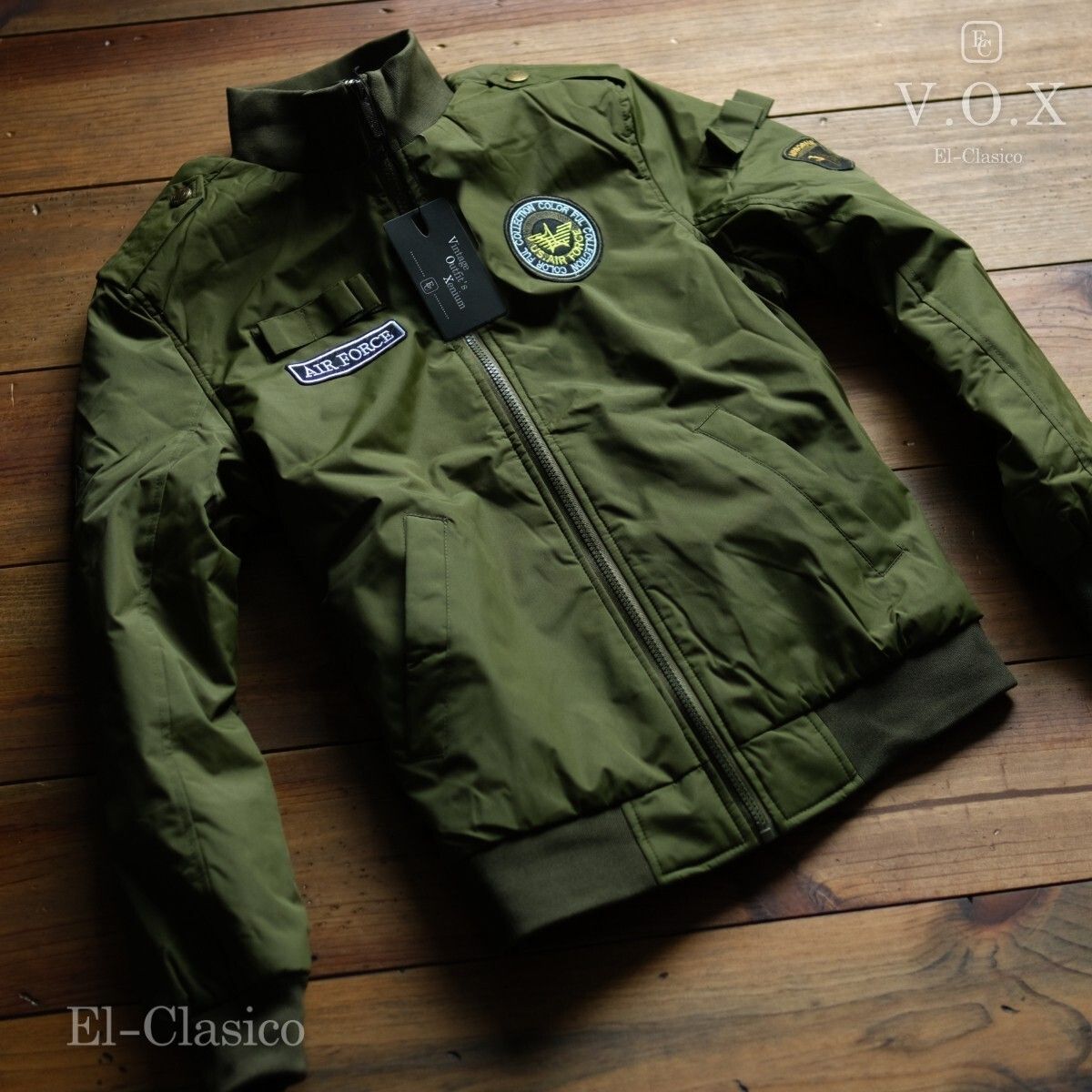 新品*米国□V.O.X□USエアフォース*ボア付き フライトジャケット