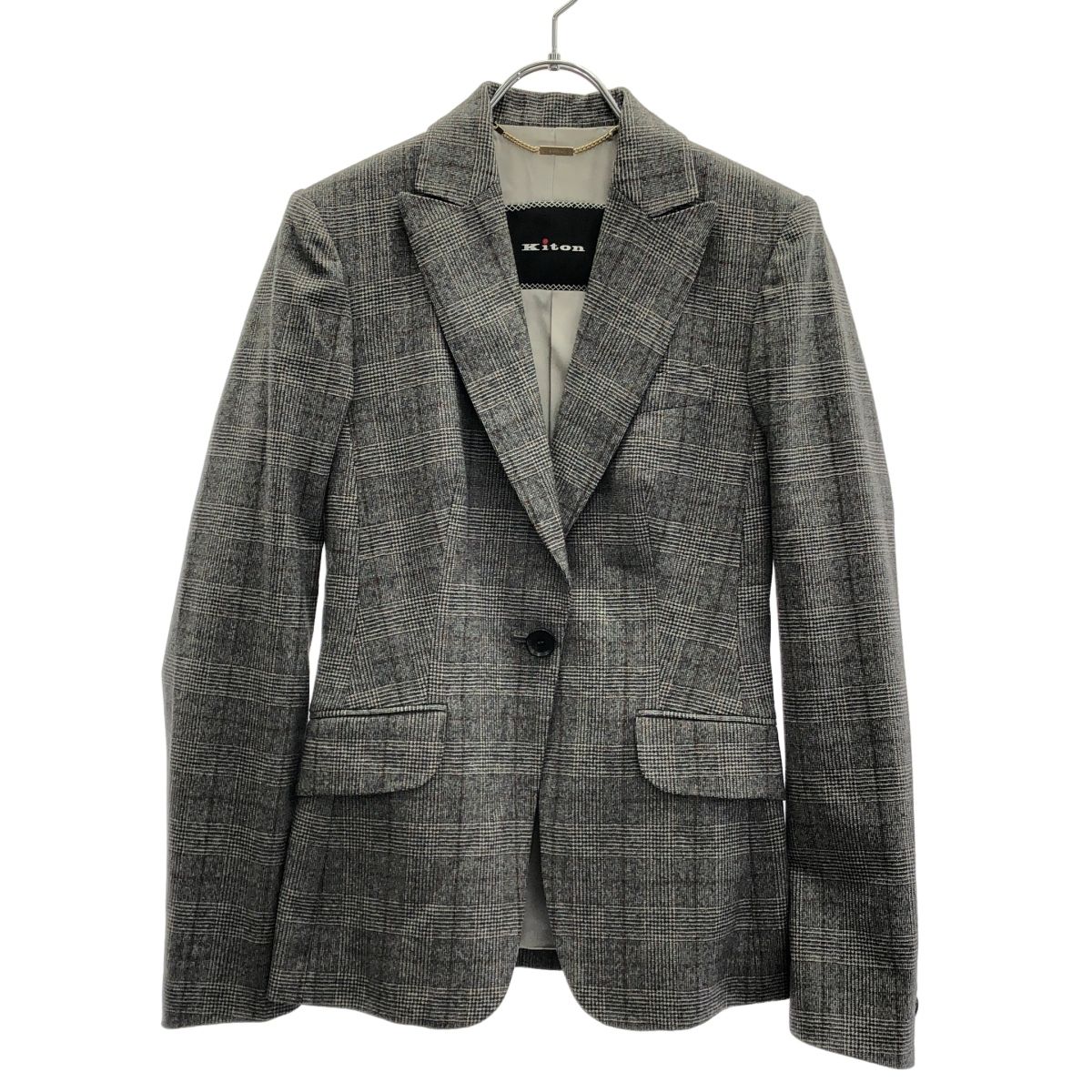 Kiton キートン ウールカシミヤチェック柄セットアップスーツ