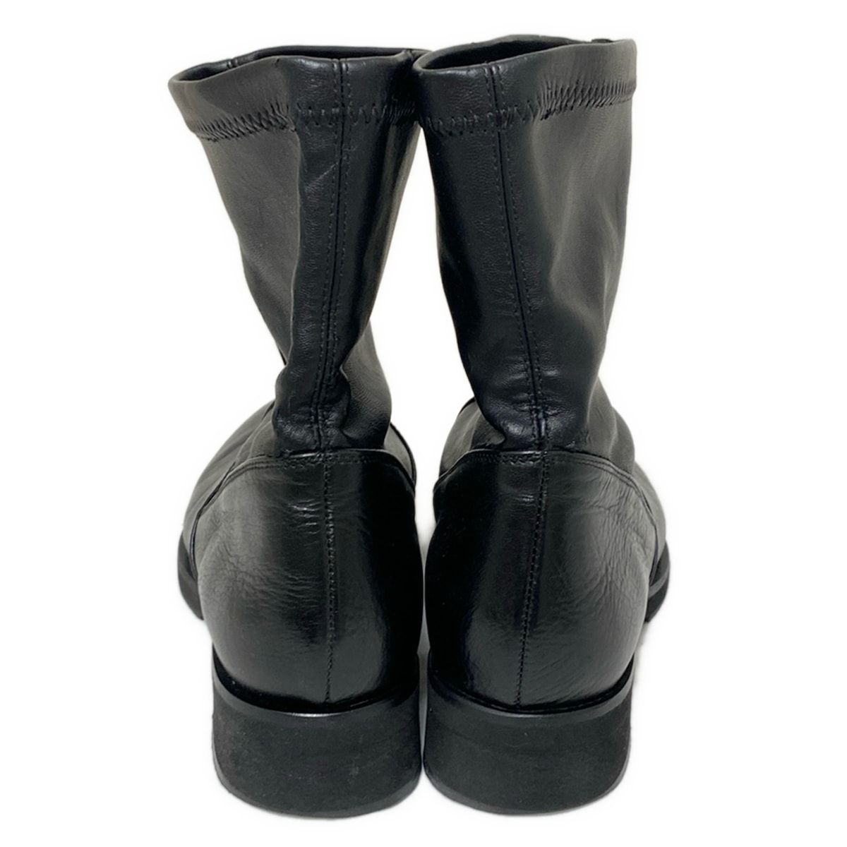 FABIO RUSCONI ファビオルスコーニ ショートブーツ 38 レディース - 黒 レザー KIN-KAAI_COM