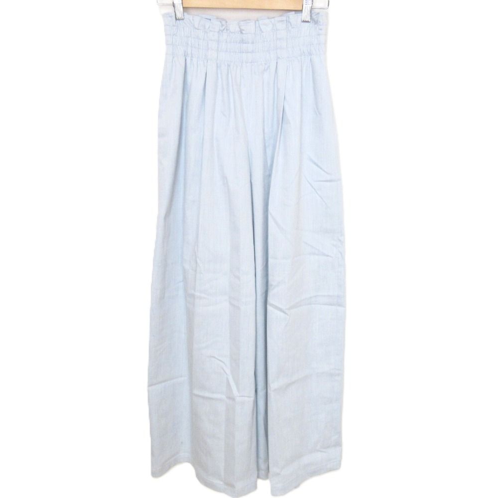 未使用 21年商品 ADEAM アディアム Heather Palazzo Pant パンツ 42404 サイズS ライトブルー レディース 古着  USED