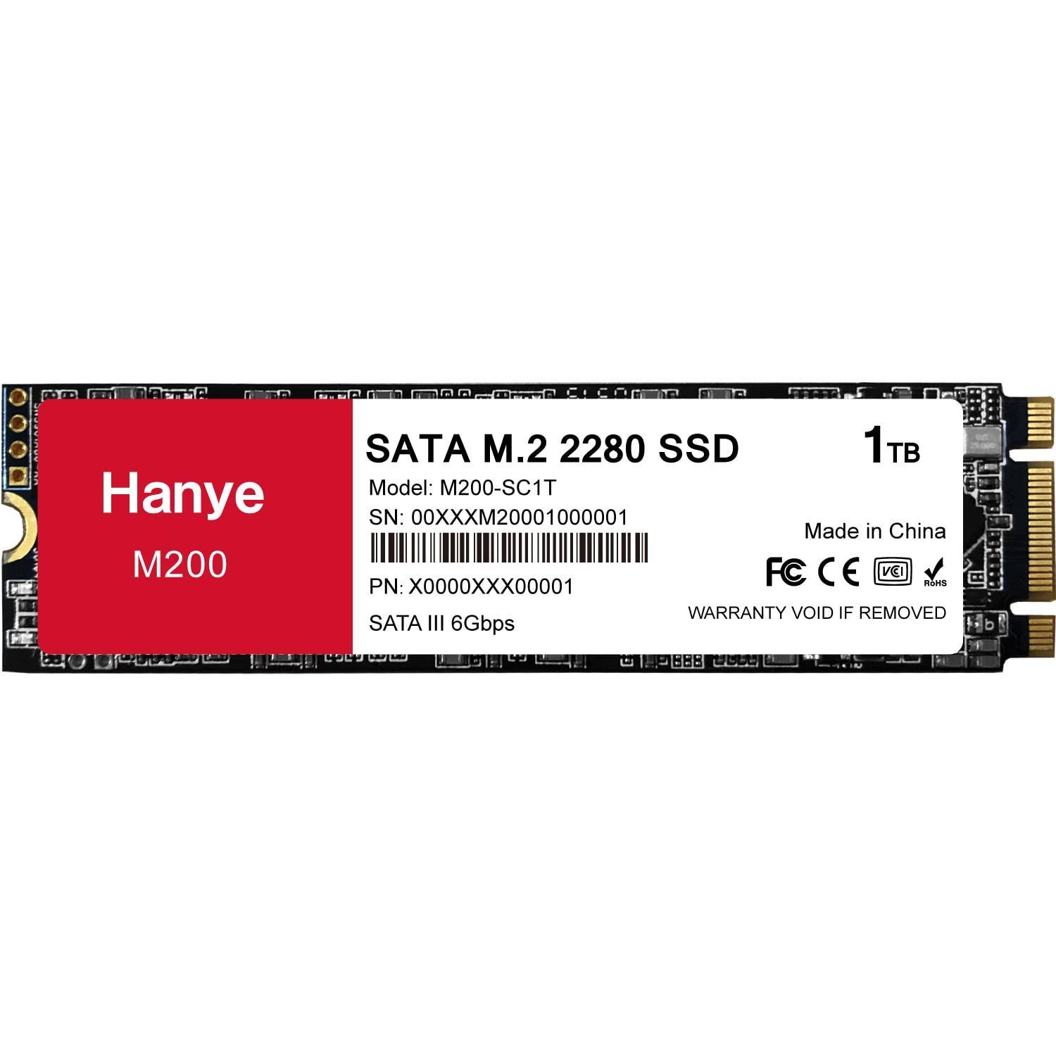 Hanye SSD 1TB 内蔵 SATA M.2 2280 SATA III 6.0Gb|s M200 正規代理店品 メーカー3年