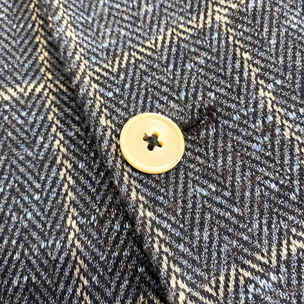 美品✨パオローニ　PAOLONI　テーラードジャケット　リネン　水色　春夏　XL 8f14 《極美品》 ルーマニア製 PAOLONI パオローニ テーラード