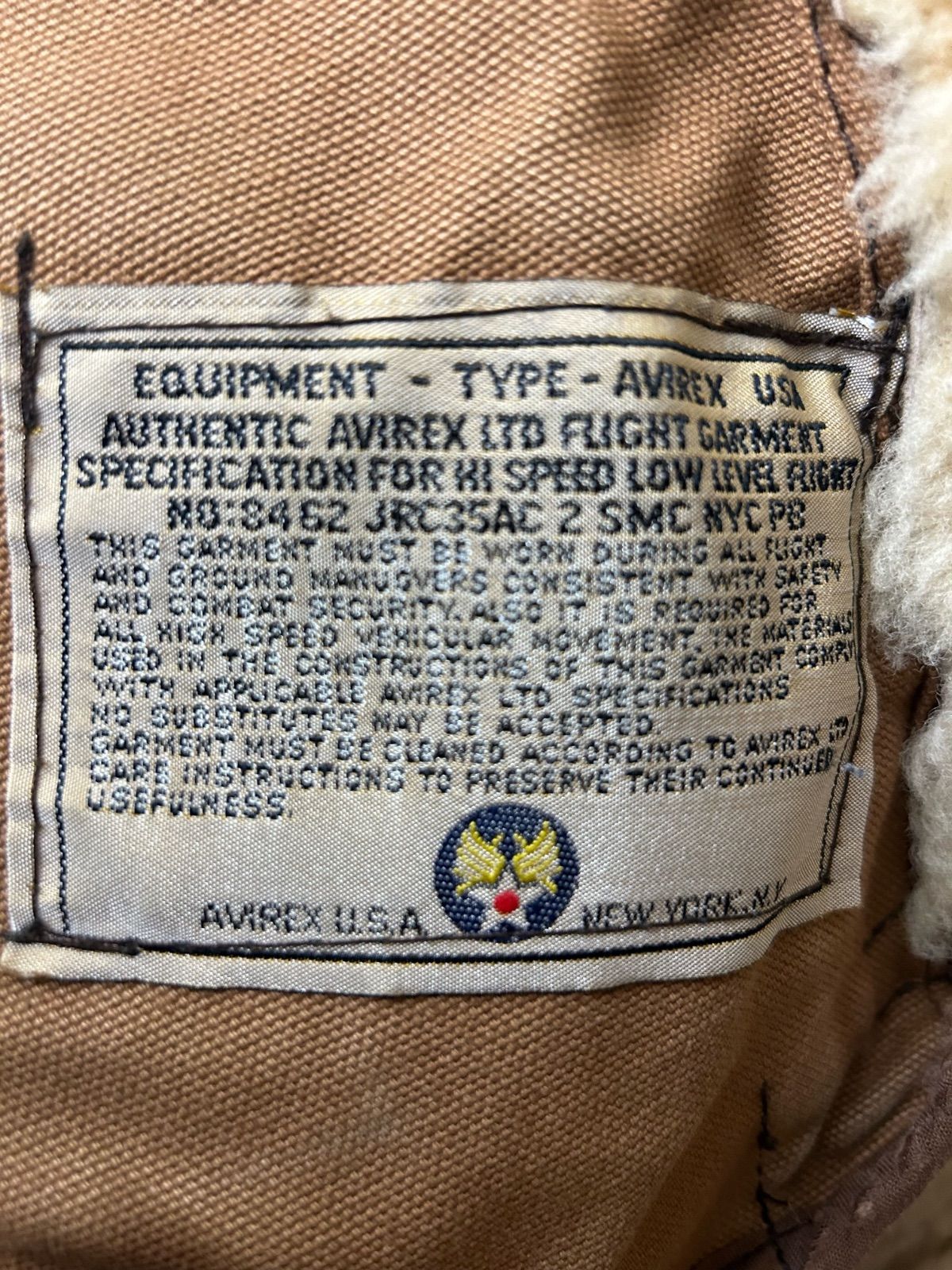 AVIREX TYPEB3 38 MADE IN USA ユーズド　美品 AVIREX アビレックス B-3ジャケット 38 MADE IN USA