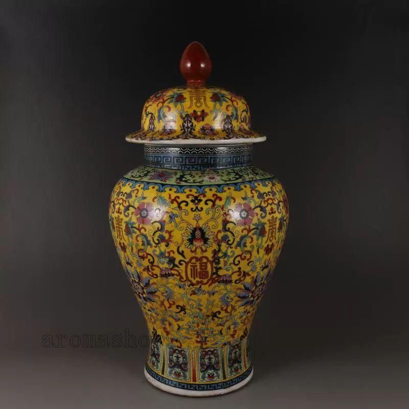 清乾隆琺瑯彩纏枝福寿紋将軍壺 景徳鎮 陶磁器 装飾品 現代工芸品 美術品置物 清乾隆琺瑯彩纏枝福寿紋将軍壺 景徳鎮 陶磁器 装飾品 現代工芸品