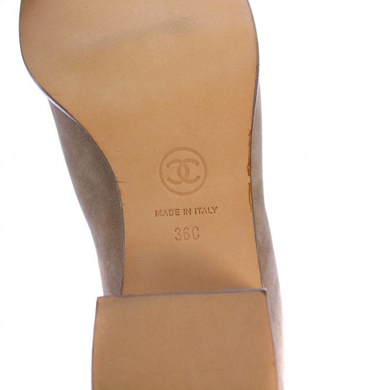 シャネル CHANEL ショートブーツ スエード ココマーク 36C