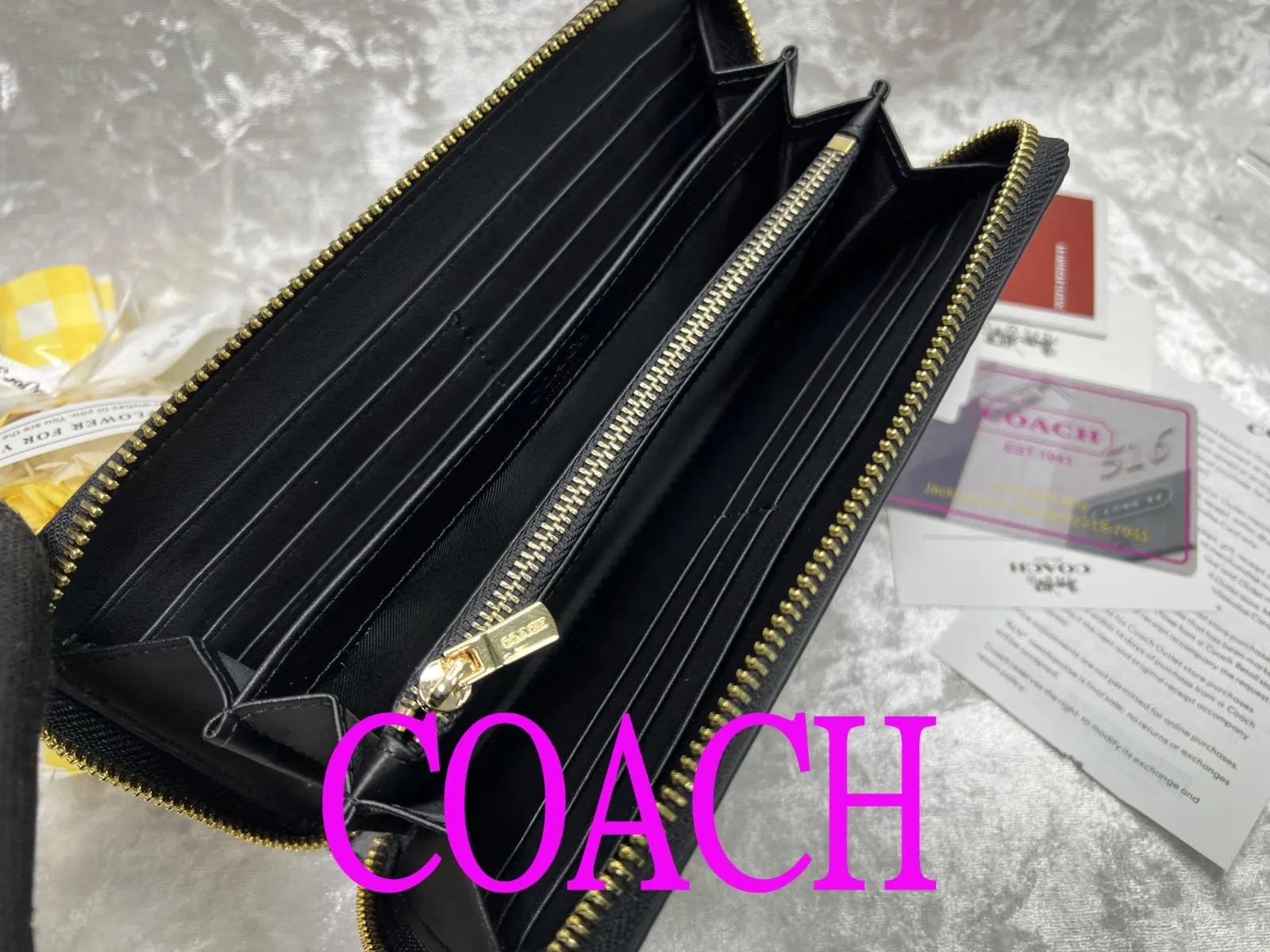 COACH 財布 コーチ 長財布 エンボスドスネークレザー ジッピー