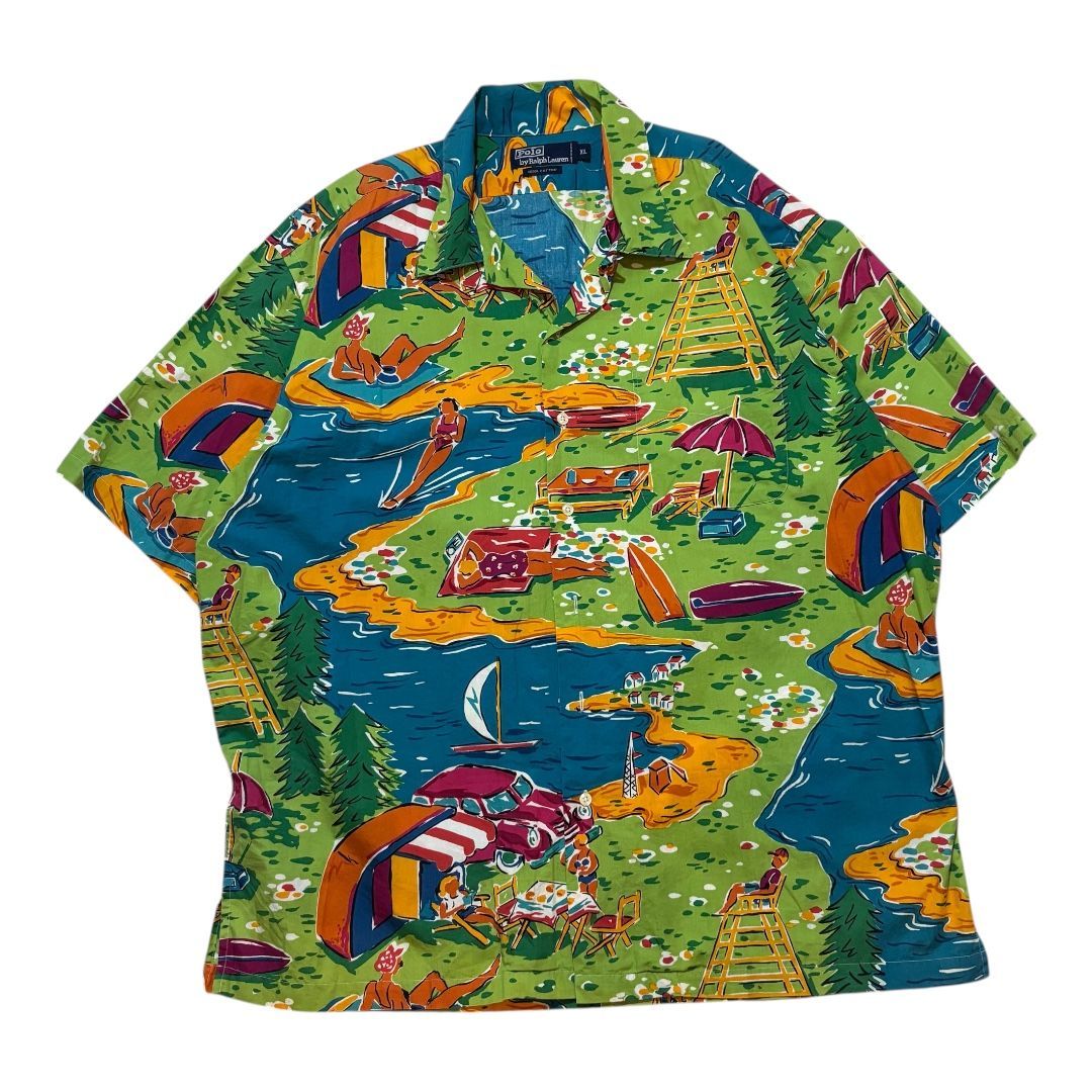 D14】90s Polo by Ralph Lauren Aloha short sleeve shirt