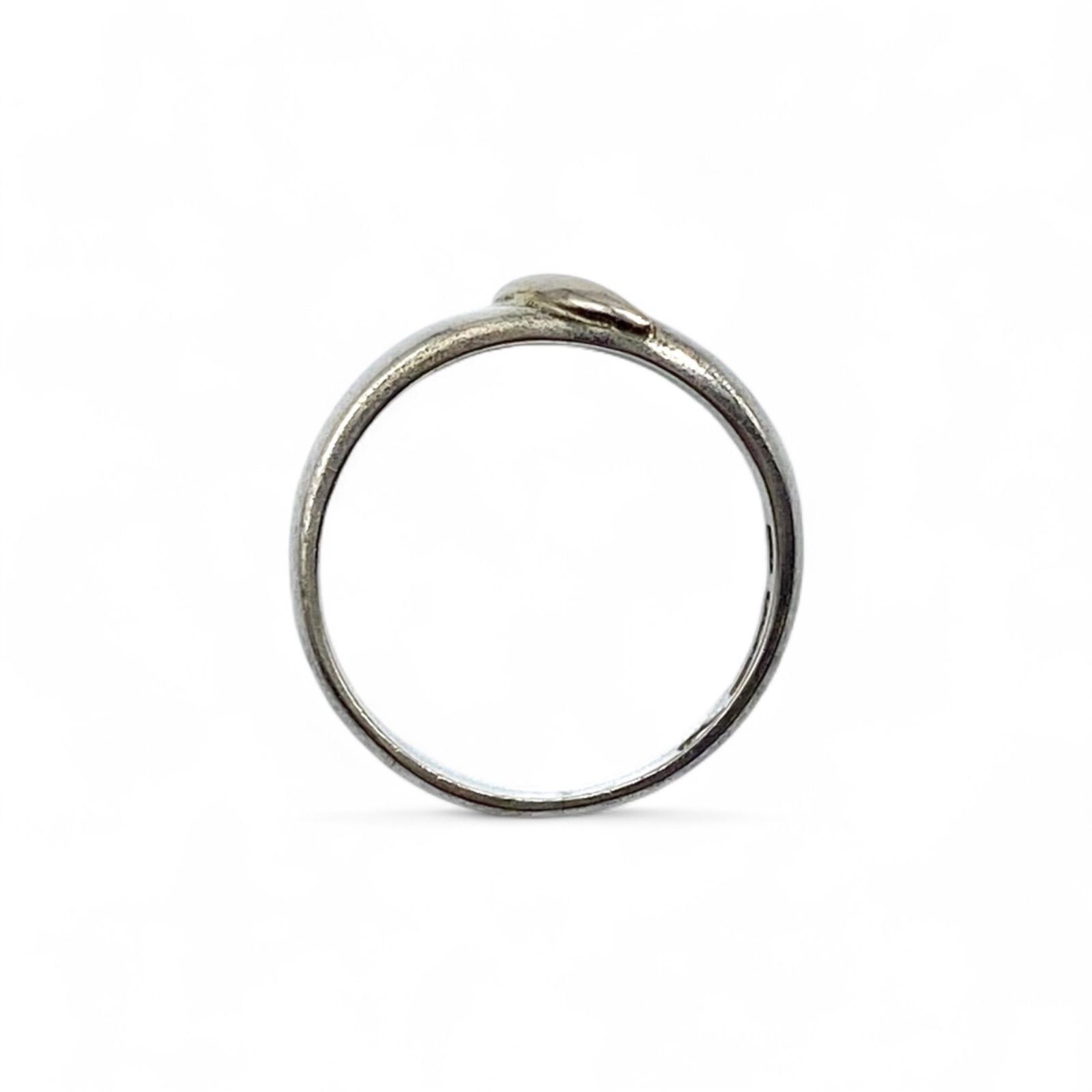 柔らかな曲線】K18 ゴールド 金 Silver 刻印 00s Vintage Design Ring