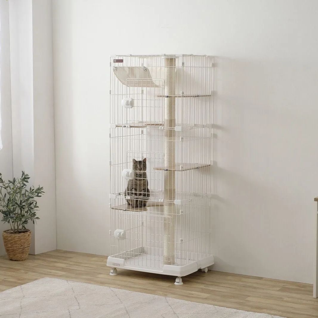 ♪［アイリスオーヤマ］猫用 3段ケージ ［幅69cm］　　　　猫 ねこ ネコ ケージ ゲージ キャットハウス 縦型