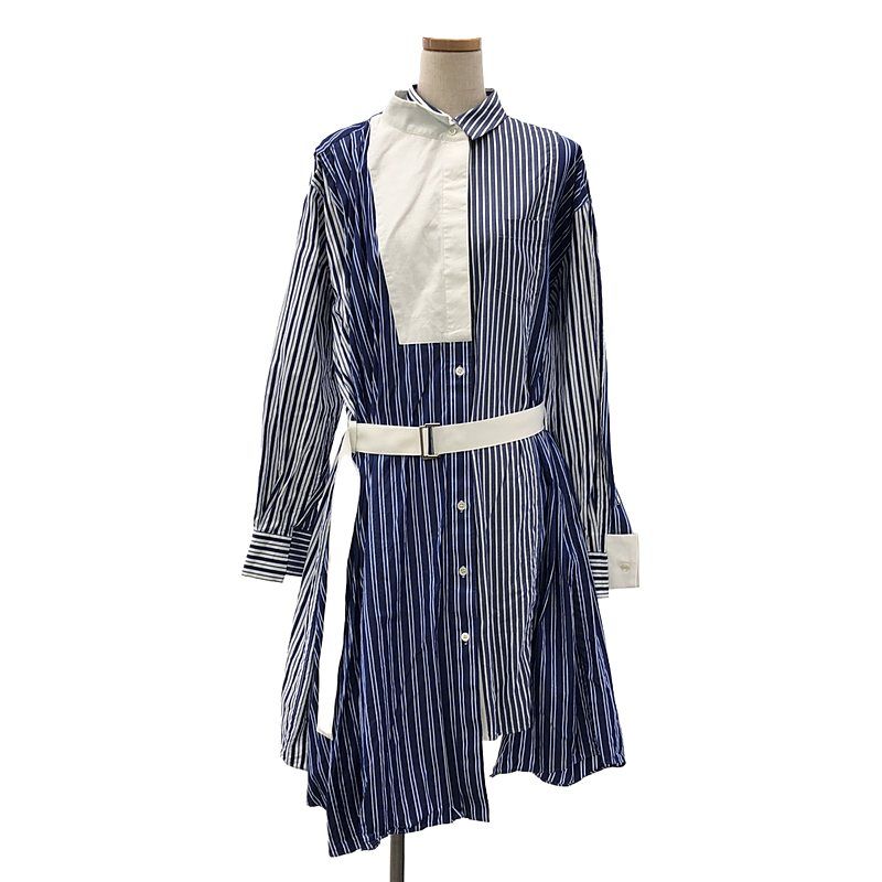 sacai / サカイ | マルチストライプ ロングシャツワンピース | 2