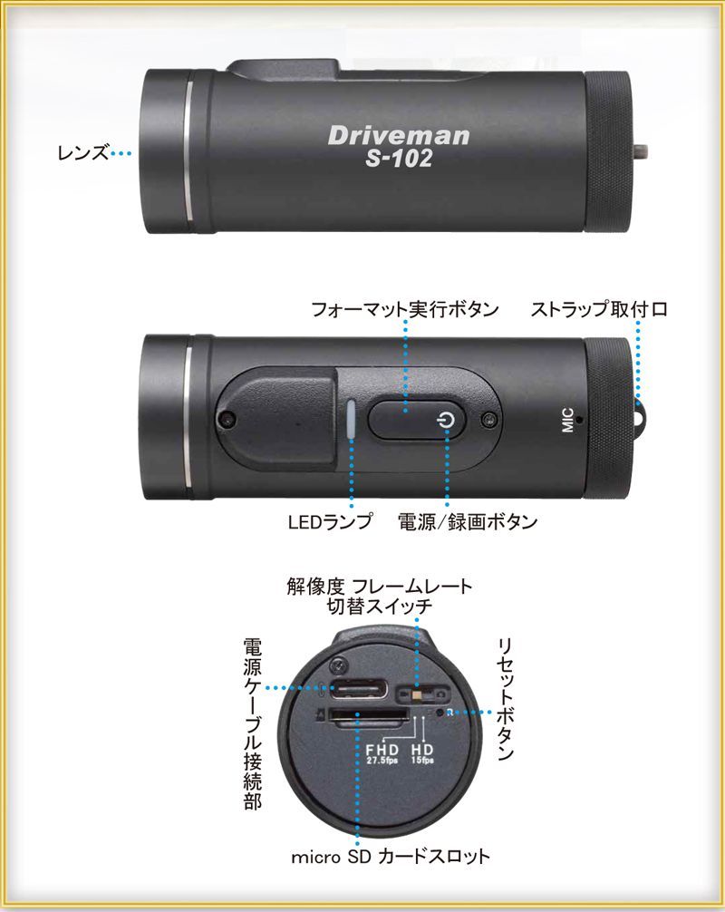 バイク用ドライブレコーダー Driveman