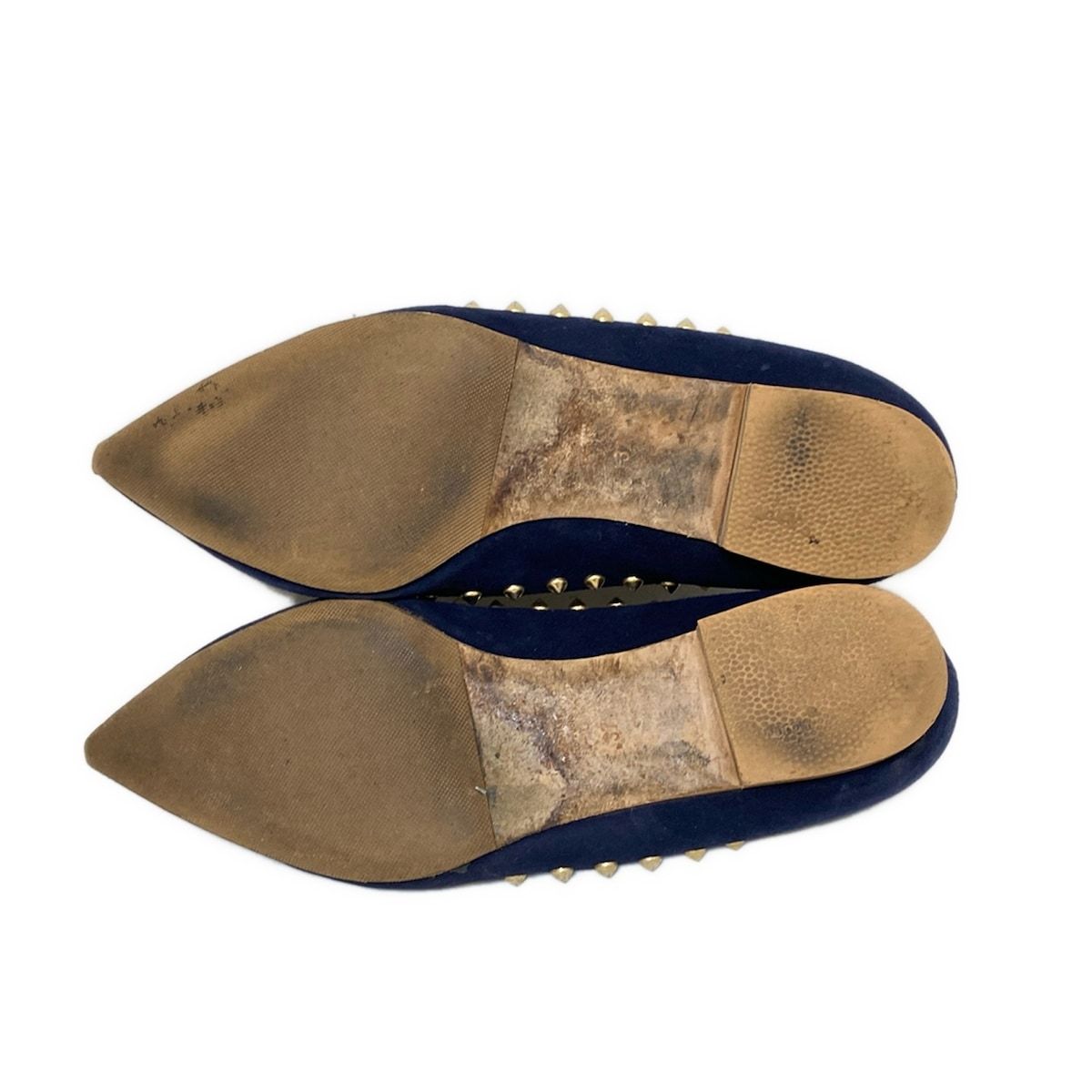 専用】PELLICO ネイビー スタッズ フラットシューズ37