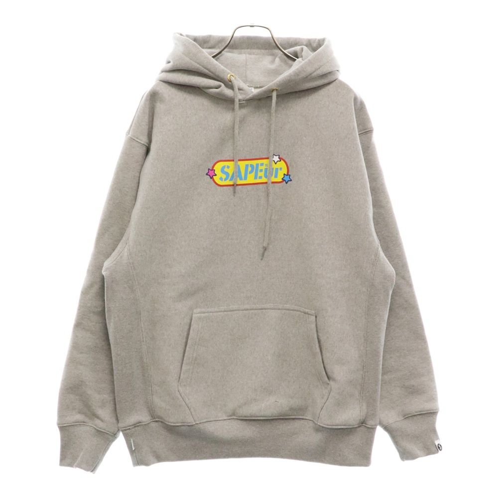 SAPEur (サプール) 70S POP HEAD HOODIE ポップ ヘッド フーデッド プルオーバー スウェット パーカー グレー