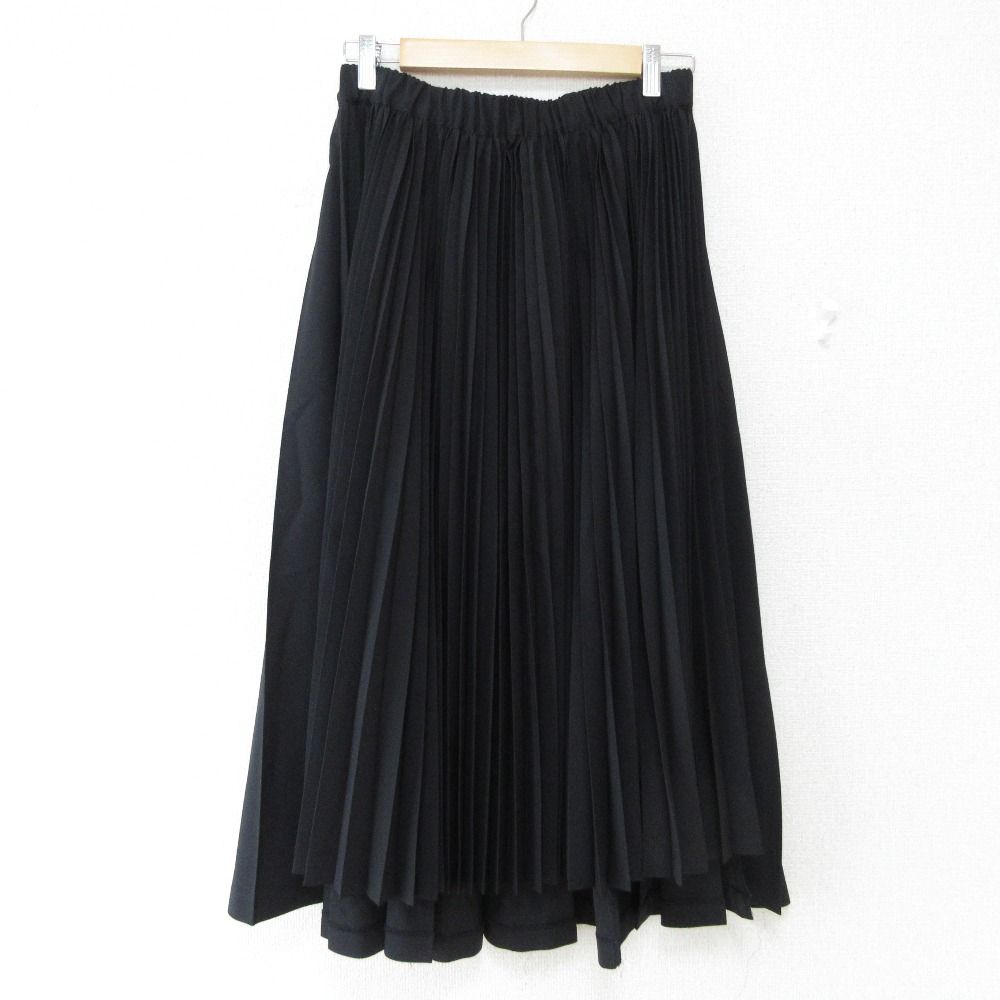 【美品】コムデギャルソン アシンメトリー プリーツ 変形 スカート ブラック BLACK COMME des GARCONS - BLACKCOMME des GARCONS