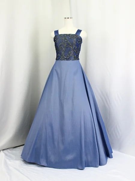 青色、ゆめりすとドレス。 ゆめりすと ロングドレス プリマタージュ