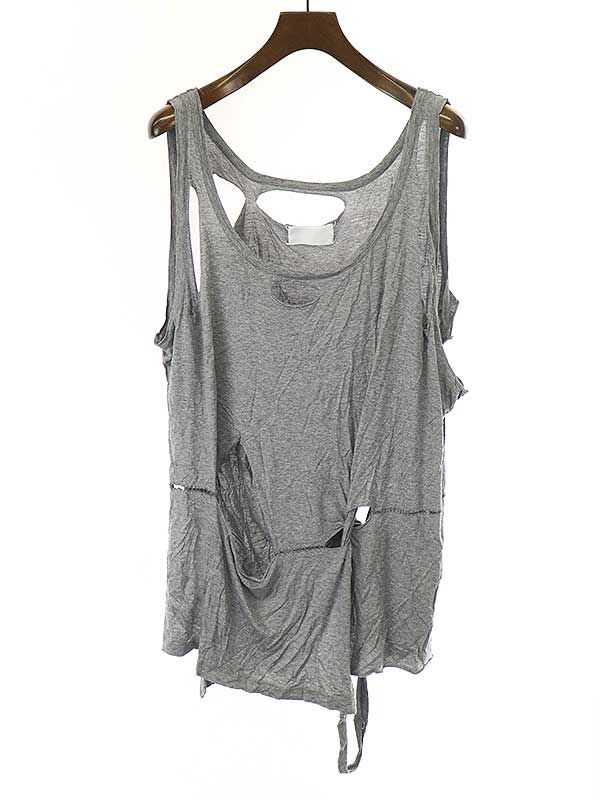 Maison Margiela（旧Maison Martin Margiela） - Maison Martin Margiela メゾン マルタン マルジェラ 2009SS  カッティングデザインオーバータンクトップ グレー Maison Martin Margiela メゾン マルタン マルジェラ 2009SS