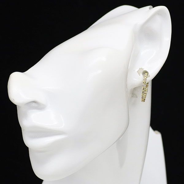 GSTV K18YG ダイヤモンド 1.00ct フープ ピアス