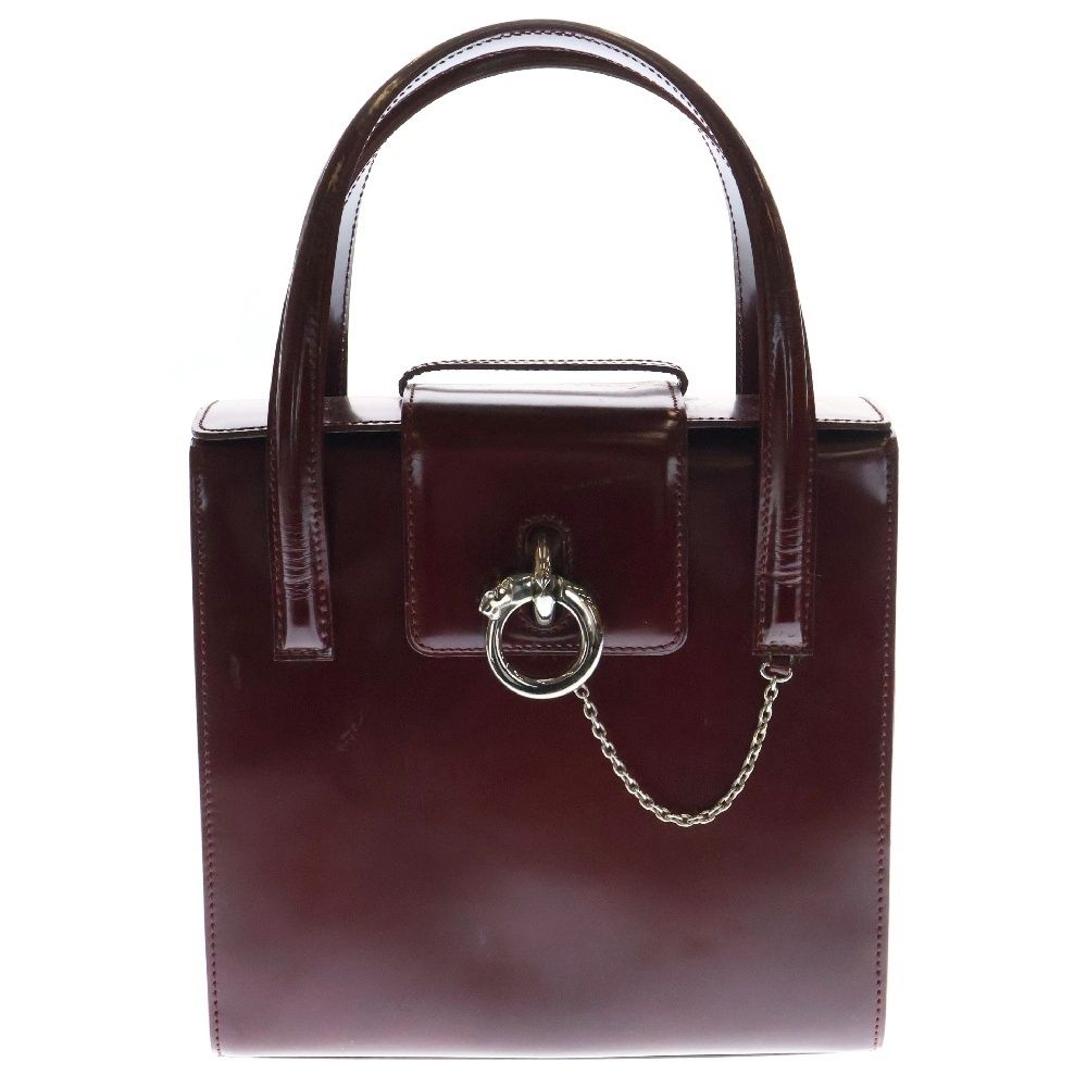 カルティエ Cartier ハンドバッグ パンテール エナメル レザー