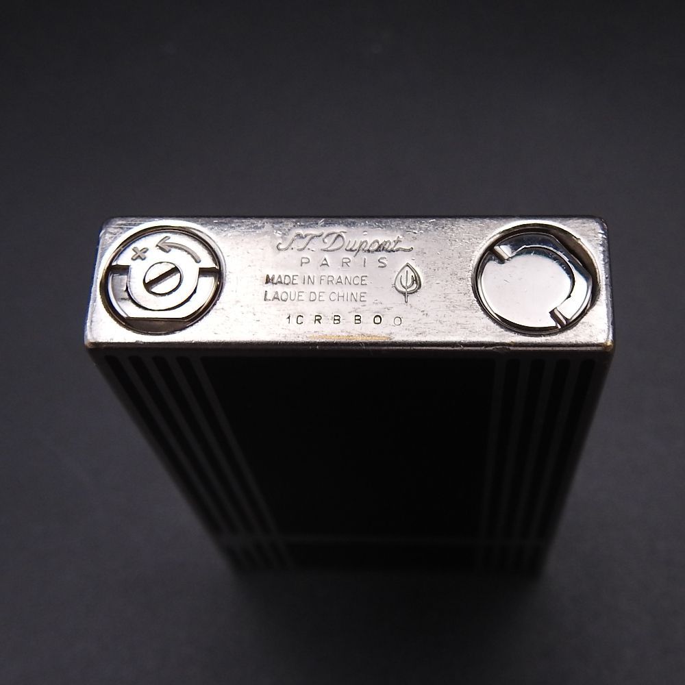 快音 激 着火 済み ?S.T Dupont デュポン LINE2 ウィンザー ガスライター 16727 シルバー×ブラック メンズ?️正規品 ケース 取説付