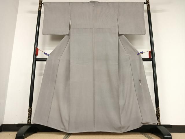 平和屋着物 伝統工芸士 石塚幸生 江戸小紋 万筋 亜麻色×生壁色 三越扱い 正絹 AABB0295zg