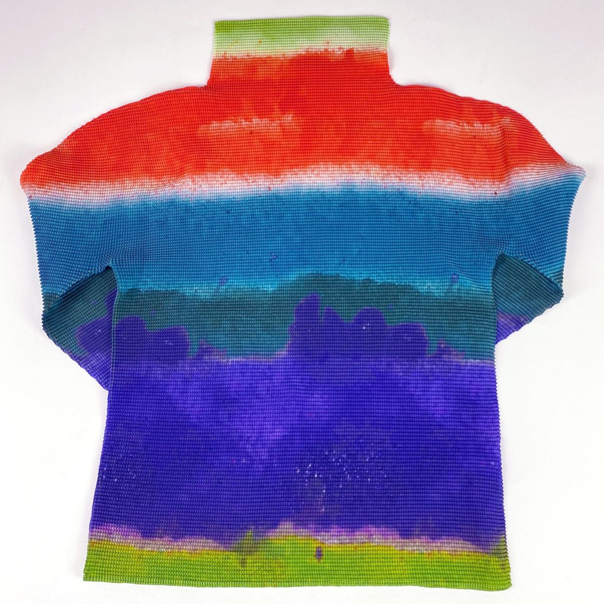 me ISSEY MIYAKE プリーツ 半袖トップス マルチカラー me ISSEY MIYAKE
