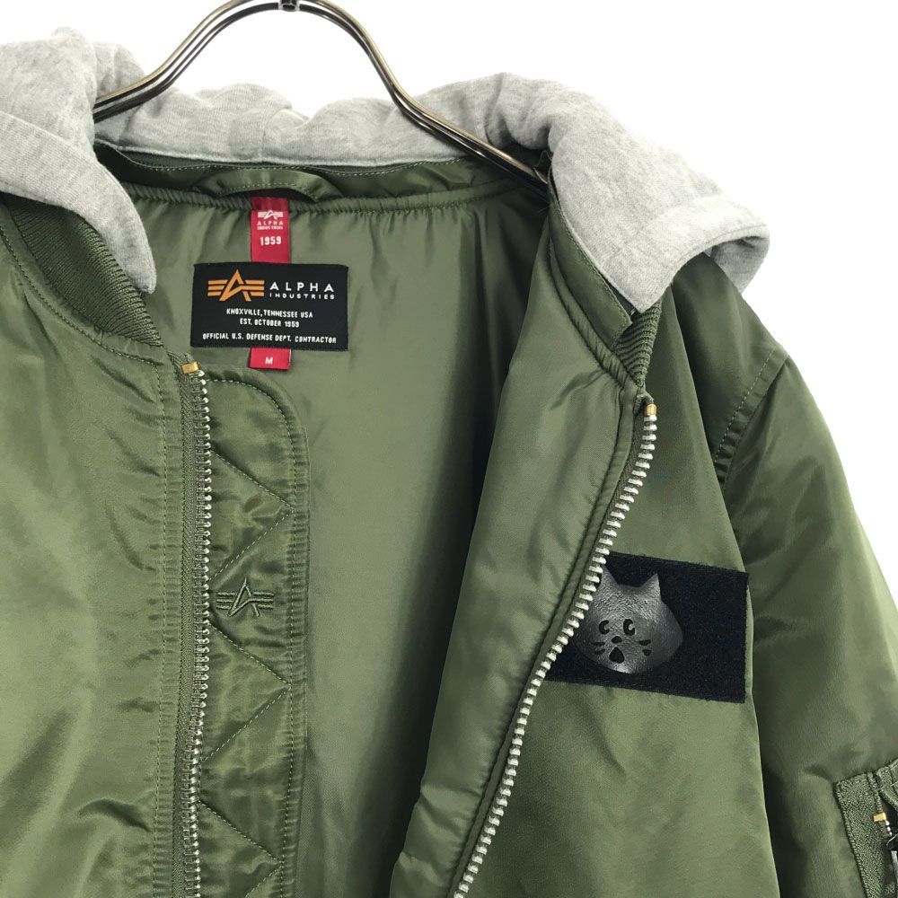 アルファインダストリーズ にゃー コラボ ロゴワッペン MA-1 フライトジャケット M カーキ ALPHA INDUSTRIES INC Ne-net  中綿 メンズ - メルカリ