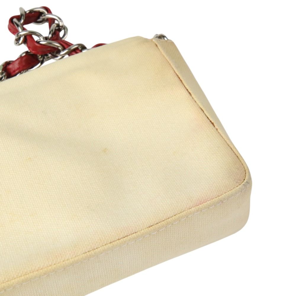 Chanel シャネル NO.5 アイコンチェーンショルダーバッグ キャンバス チョコバー ベージュ レディース 古着 中古 USED Chanel シャネル NO.5 アイコンチェーンショルダーバッグ キャンバス