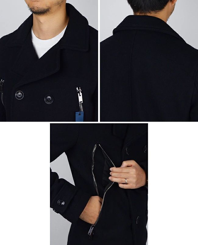 【新品未使用】Schott ショット ジュンハシモト ジップ　コート Pコート junhashimoto(ジュンハシモト)×Schott(ショット) ZIP COAT(ジップ