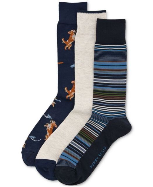  ペリーエリス メンズ 靴下 アンダーウェア Men s 3 pk. Mixed Patterned Socks BLOODY MARY ソックス レッグウェア