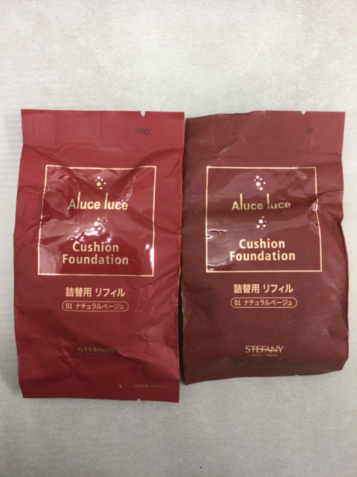 D432 K 銀座ステファニー化粧品 Aluce luce クッションファンデーション 01 ナチュラルベージュ 詰替用 リフィル 2個セット